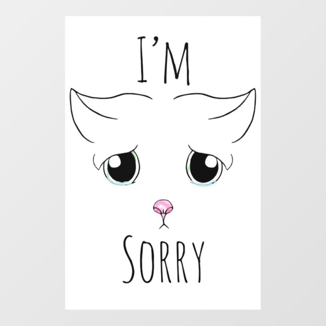 Sad Cat Face: I'm Sorry (Sheet)