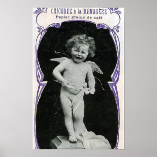 Sad Cherub Angel Print