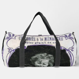 Sad Cherub Angel Print Duffle Bag