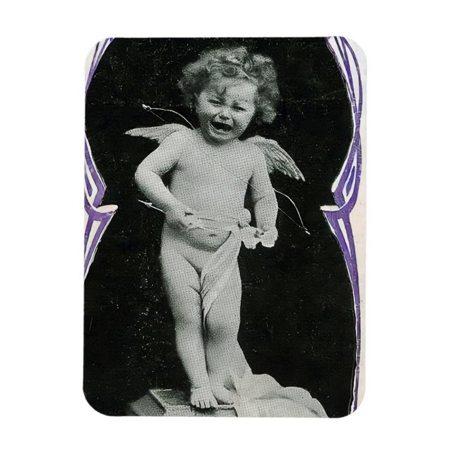 Sad Cherub Angel Print Magnet (Vertical)