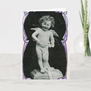 Sad Cherub Angel Print Thank You Card