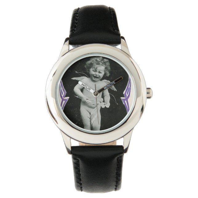 Sad Cherub Angel Print Watch (Front)
