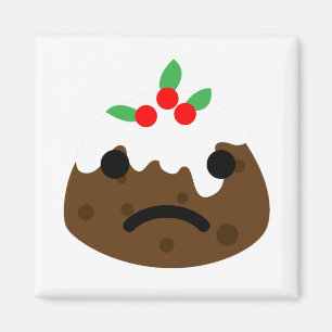 sad christmas pudding magnet
