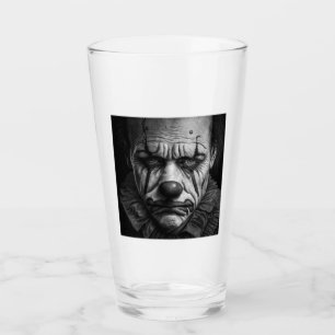 Sad Clown Glass Tumbler