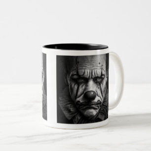 Sad Clown Two-Tone Mug, 11 oz Coffee Mug