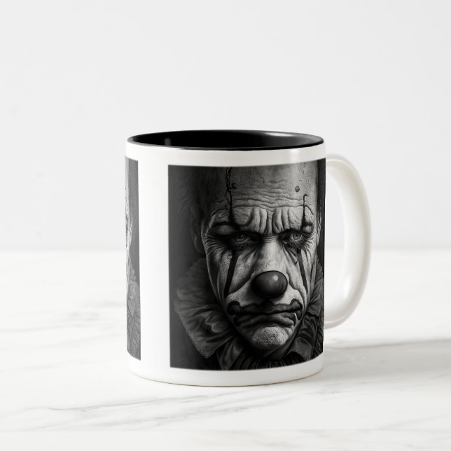 Sad Clown Two-Tone Mug, 11 oz  Coffee Mug (Front Right)