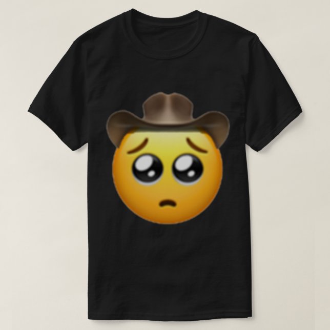 sad cowboy emoji   T-Shirt (Design Front)