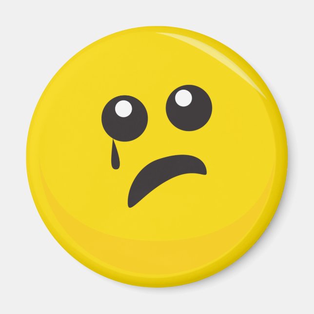 Sad Crying Cute Face Magnet (Front)