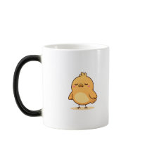 Sad Cute Chick Kawaii Yellow Bird Minimal Cartoon 