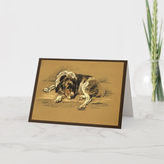 Sad Dog Sympathy Card (Front)