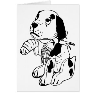 Sad Dog With Broken Leg