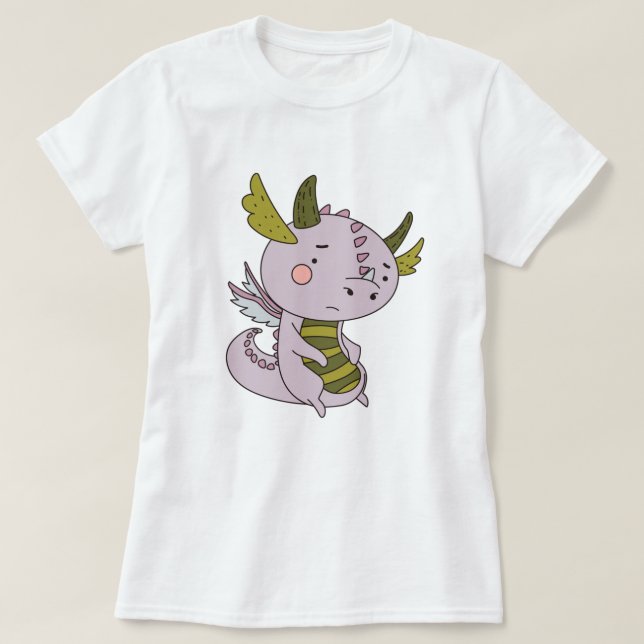 Sad Dragon T-Shirt (Design Front)