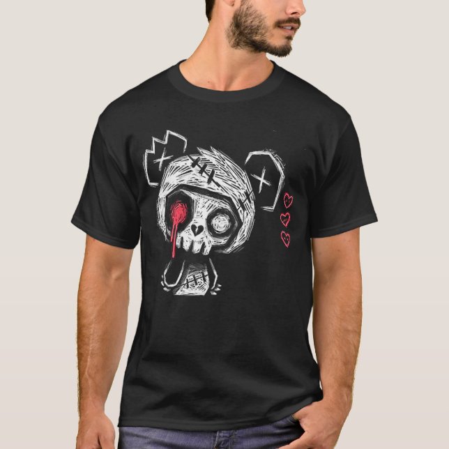 Sad Eboy Urban Skull Emo punk T-Shirt (Front)