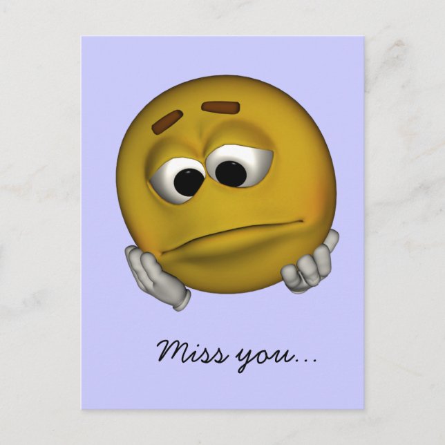 Sad Emoticon Postcard (Front)