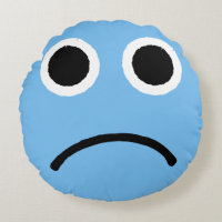 Sad Face Blue Frowning Emoticon Emoji