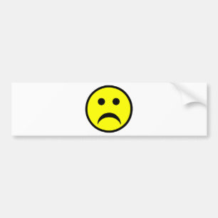 Sad Face Bumper Sticker