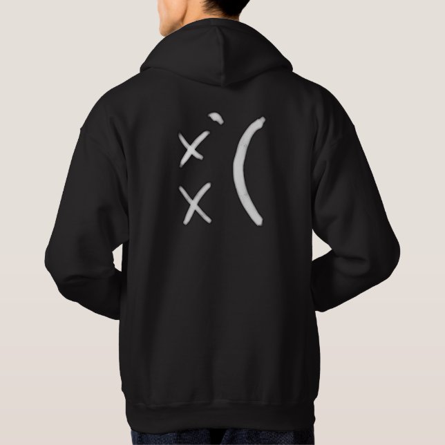 Sad Face Hoodie - Black (Back)