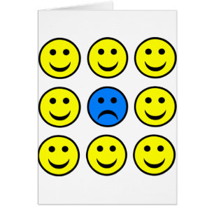 Sad Face in a Crowd of Happy