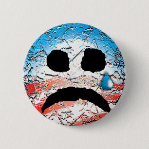 Sad Face Obama Logo 6 Cm Round Badge