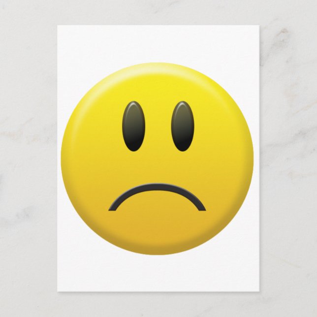 Sad Face Postcard (Front)