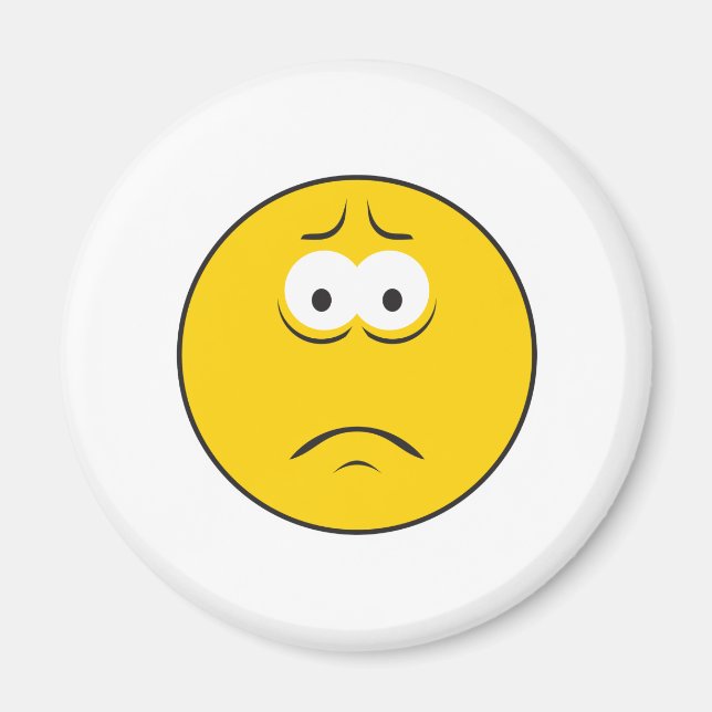 Sad Frowning Face Magnet (Front)