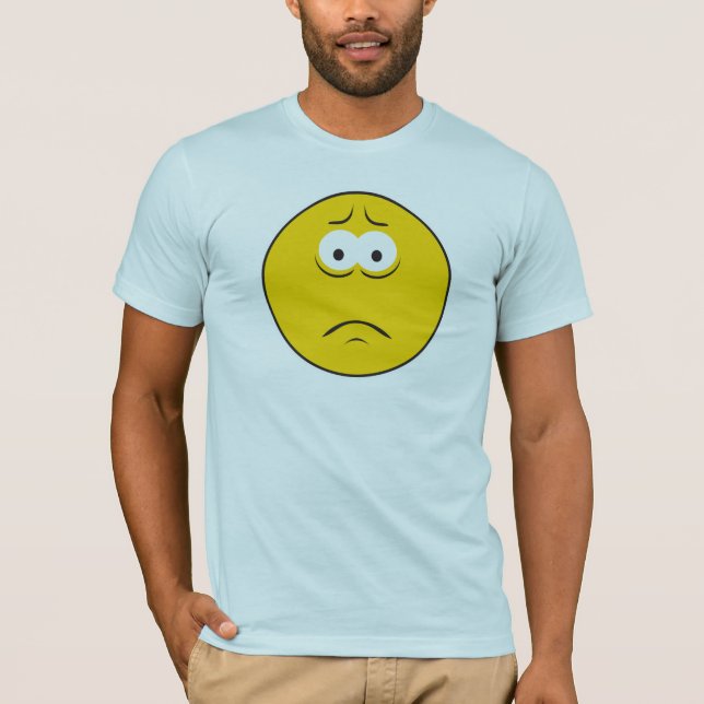 Sad Frowning Face T-Shirt (Front)