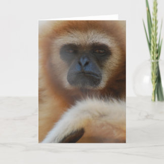 Sad Gibbon Greeting Card