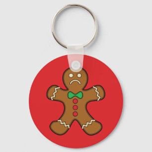 Sad Gingerbread Man Key Ring