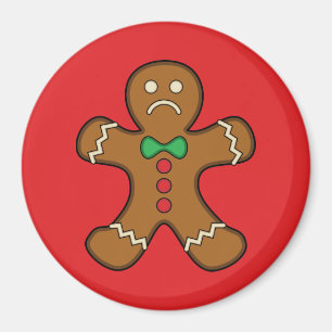 Sad Gingerbread Man Magnet