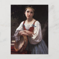 Sad girl with the tambourine