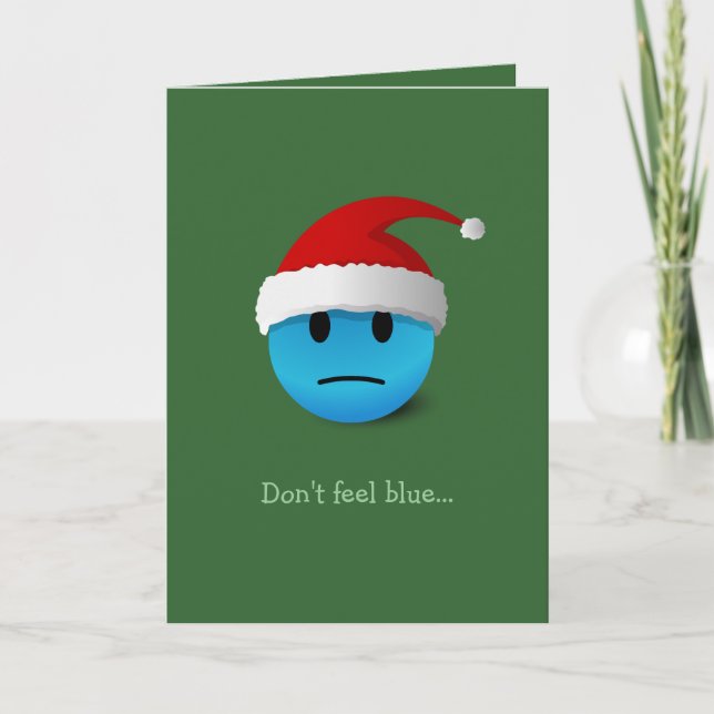 Sad / Happy Face Christmas card (Front)