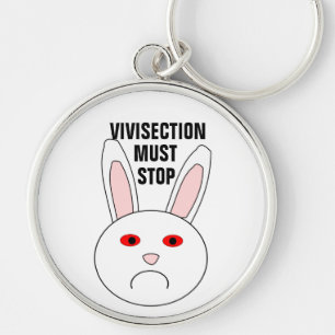 Sad Lab Rabbit Keychain