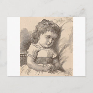 Sad Little Girl Postcard