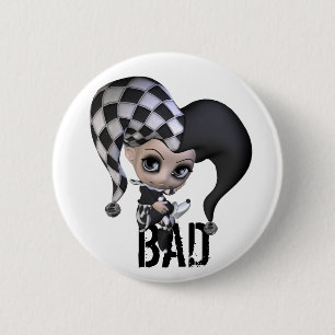Sad Little Jester 6 Cm Round Badge