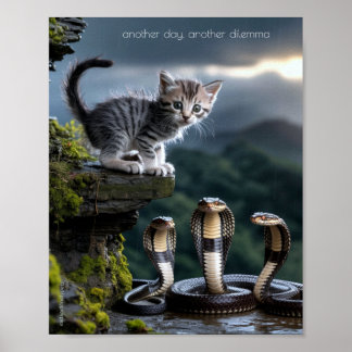 Sad & Lonely Pets Poster Print:  Another dilemma