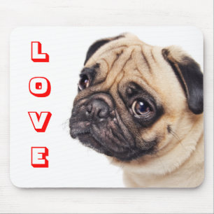 Sad Love Pug Puppy Dog  Mousepad