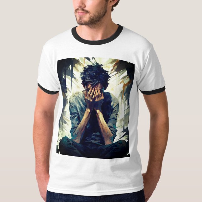 Sad Man, Deep Thoughts T-Shirt (Front)