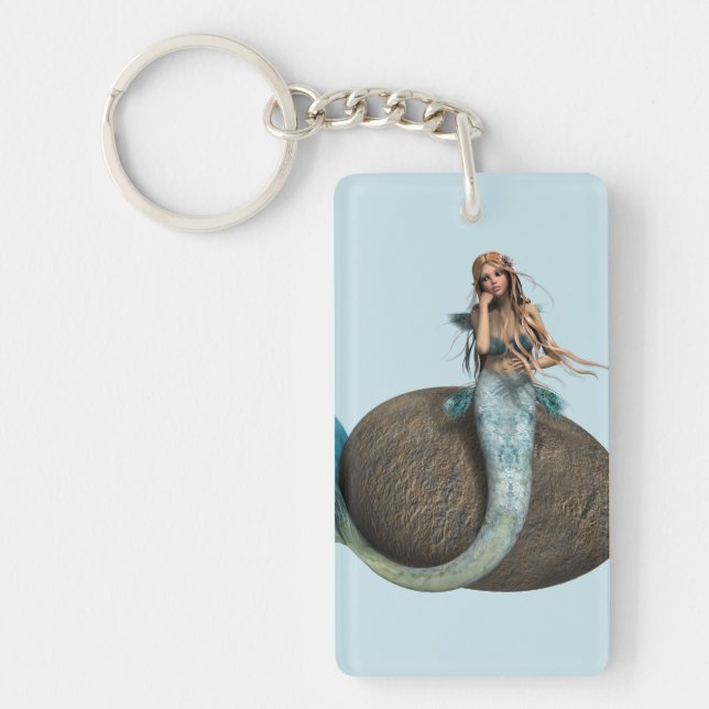 Sad Mermaid Key Ring (Front)