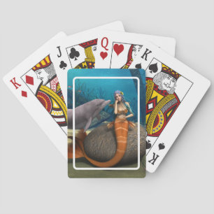 Sad Mermaid Playing Cards