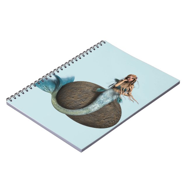 Sad Mermaid Spiral Notebook (Left Side)
