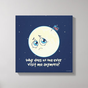 Sad Moon Canvas Print
