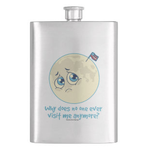 Sad Moon Hip Flask