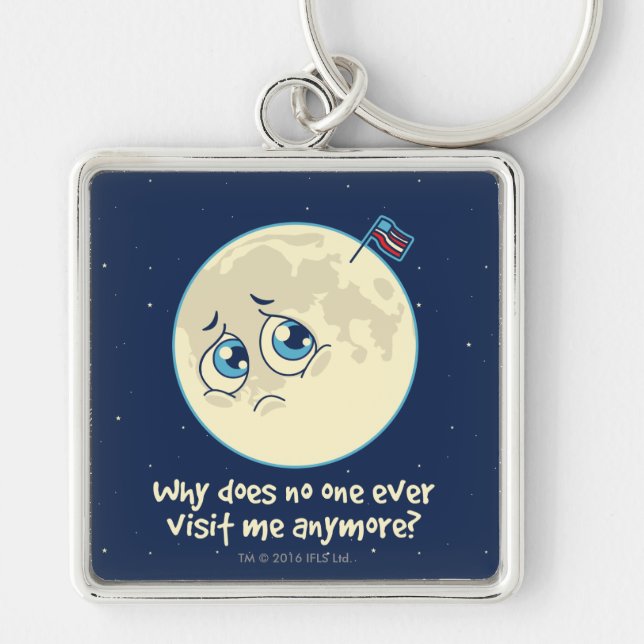 Sad Moon Key Ring (Front)