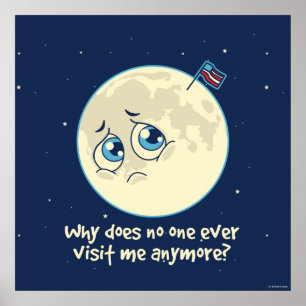 Sad Moon Poster