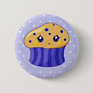 Sad Muffin 6 Cm Round Badge