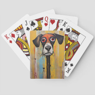 Sad Mutt Large Eyes Painted Playing Cards