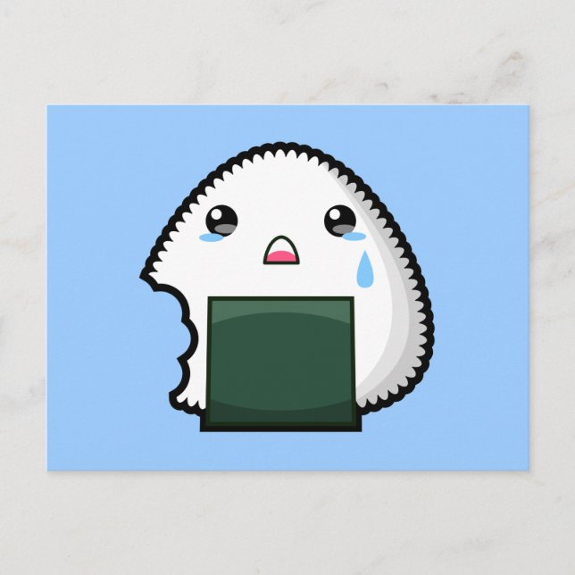 Sad Onigiri Postcard (Front)