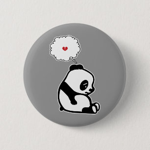 Sad Panda 6 Cm Round Badge