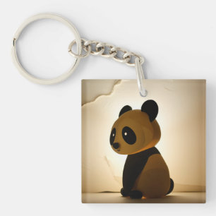 Sad Panda Key Ring