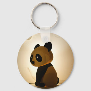 Sad Panda Key Ring